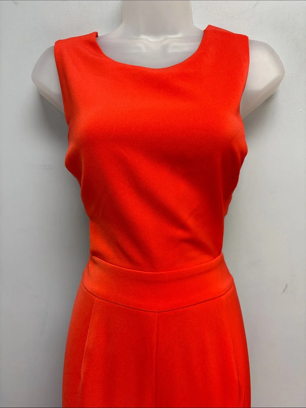 Express Orange Cutout Wide Leg Jumpsuit NWT Size 10 - Picture 4 of 13